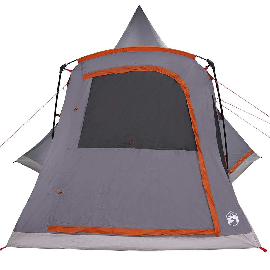 Teepee sátor 5 fő számára szürke és narancs 545 x 450 x 295 cm