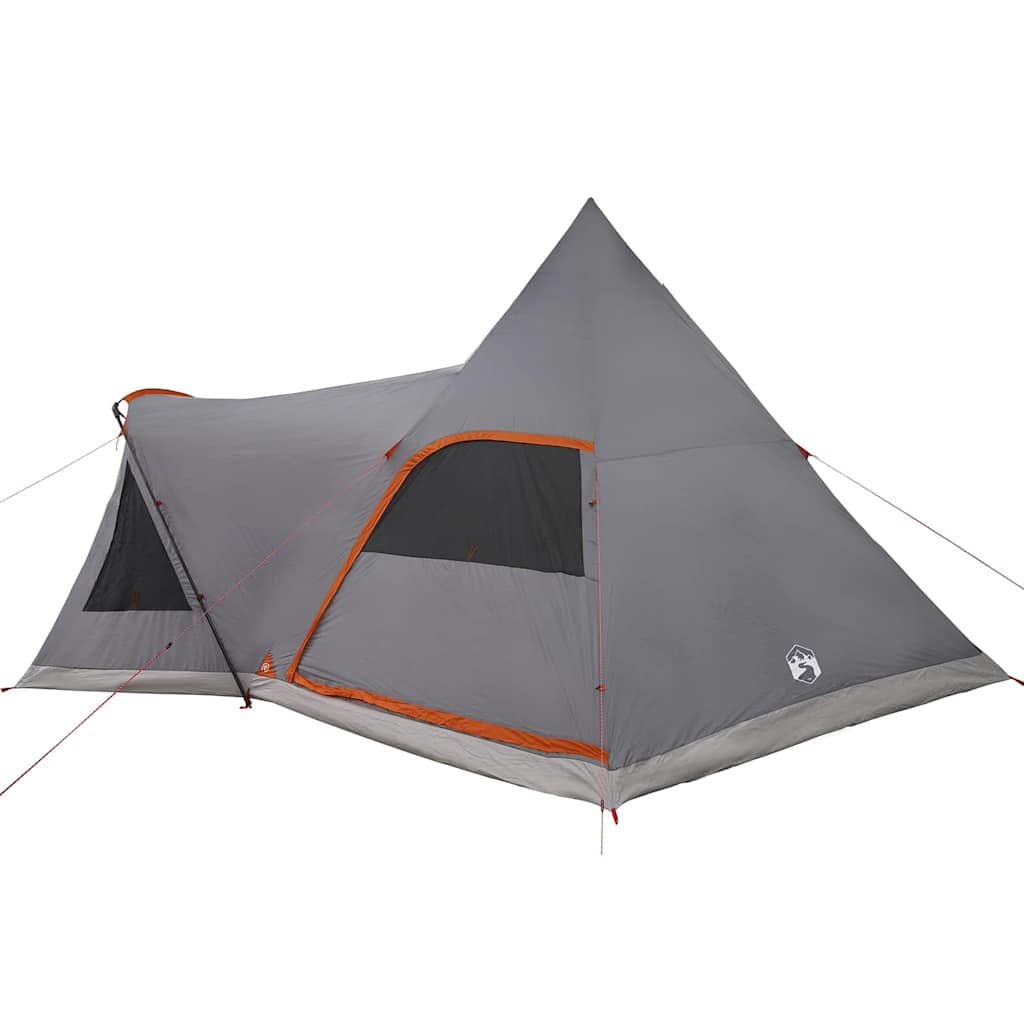 Teepee sátor 5 fő számára szürke és narancs 545 x 450 x 295 cm