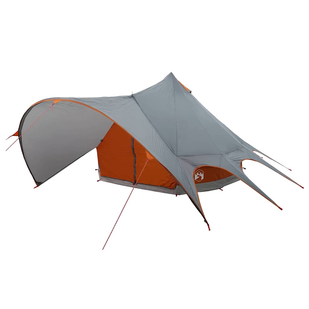 Teepee sátor 3 személyes szürke és narancs 600 x 600 x 347 cm