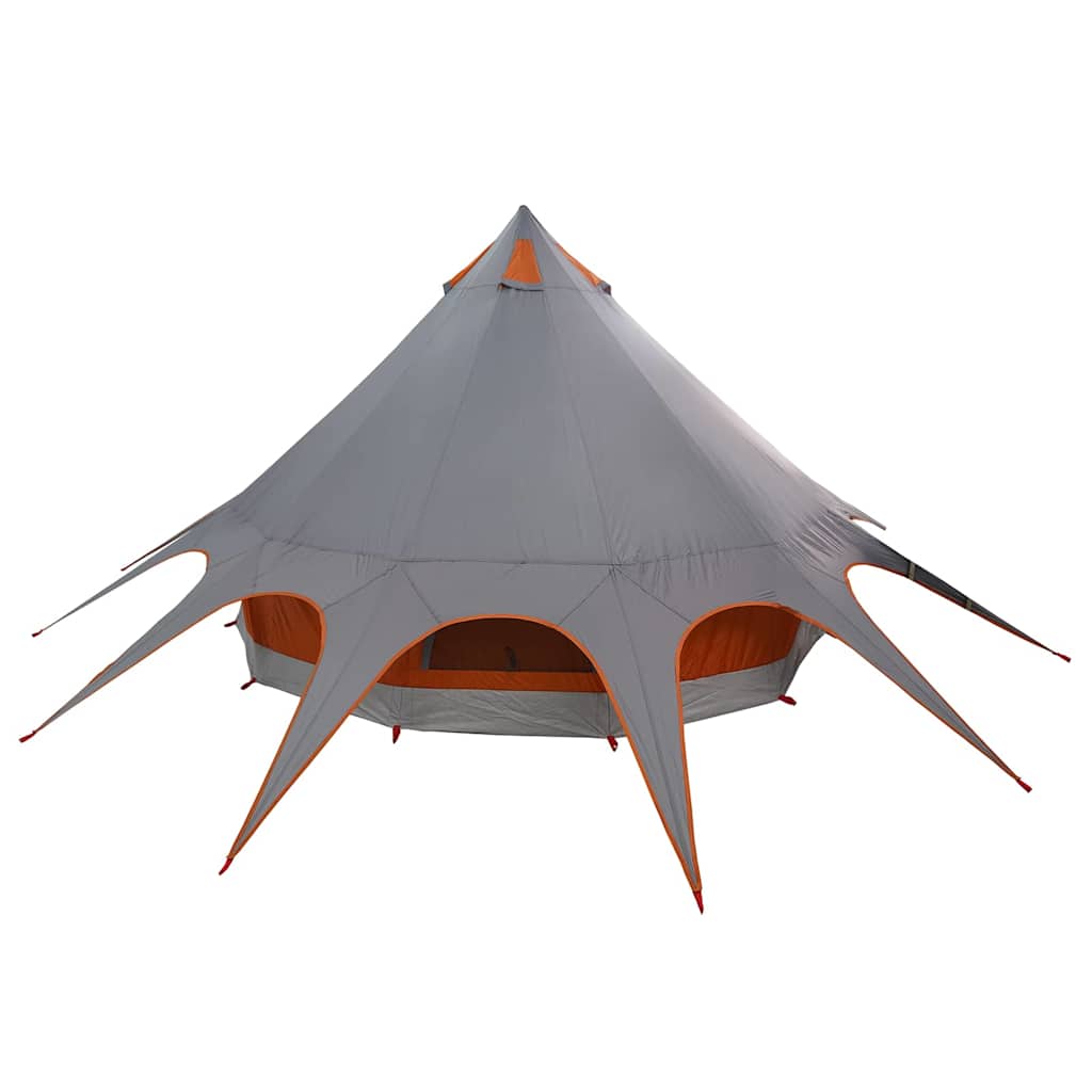 Teepee sátor 3 személyes szürke és narancs 600 x 600 x 347 cm
