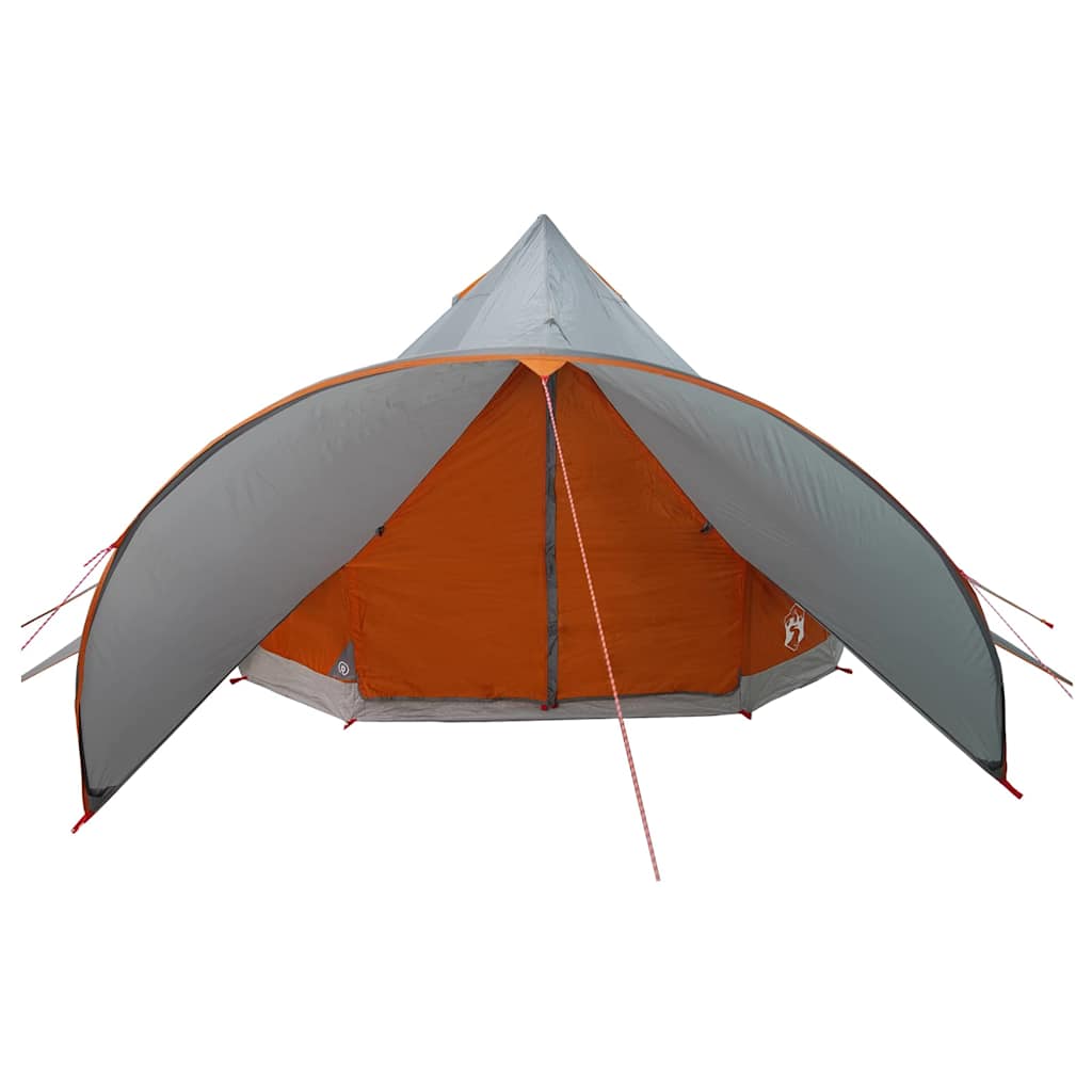 Teepee sátor 3 személyes szürke és narancs 600 x 600 x 347 cm