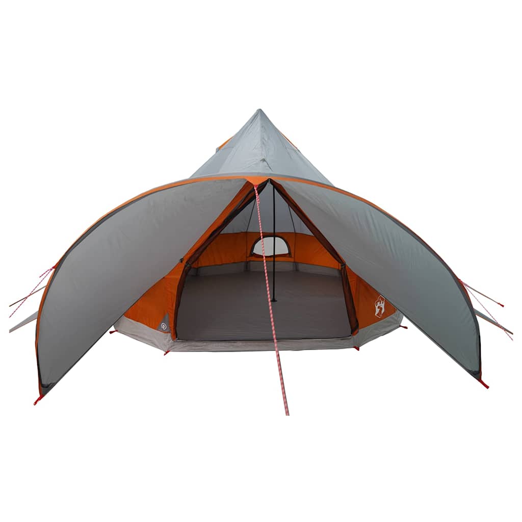 Teepee sátor 3 személyes szürke és narancs 600 x 600 x 347 cm