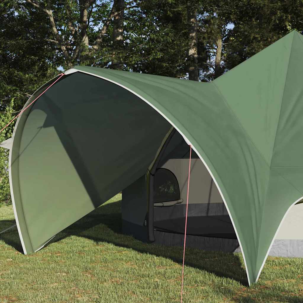 Teepee sátor 5 fő számára zöld és szürke 415 x 415 x 247 cm