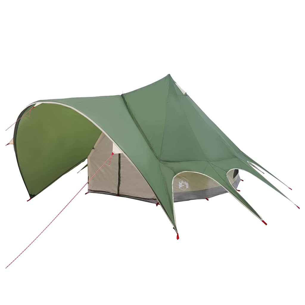 Teepee sátor 5 fő számára zöld és szürke 415 x 415 x 247 cm