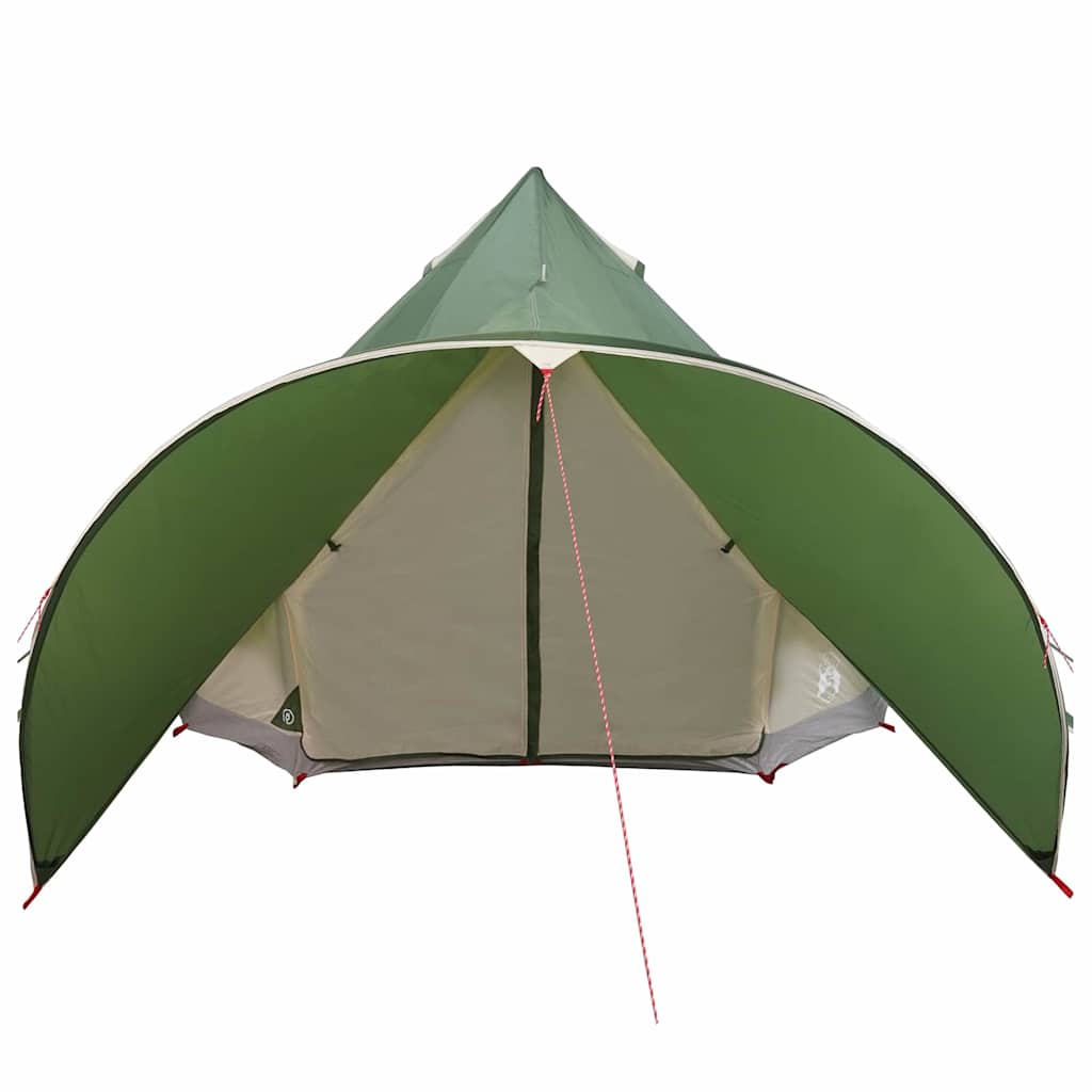 Teepee sátor 5 fő számára zöld és szürke 415 x 415 x 247 cm