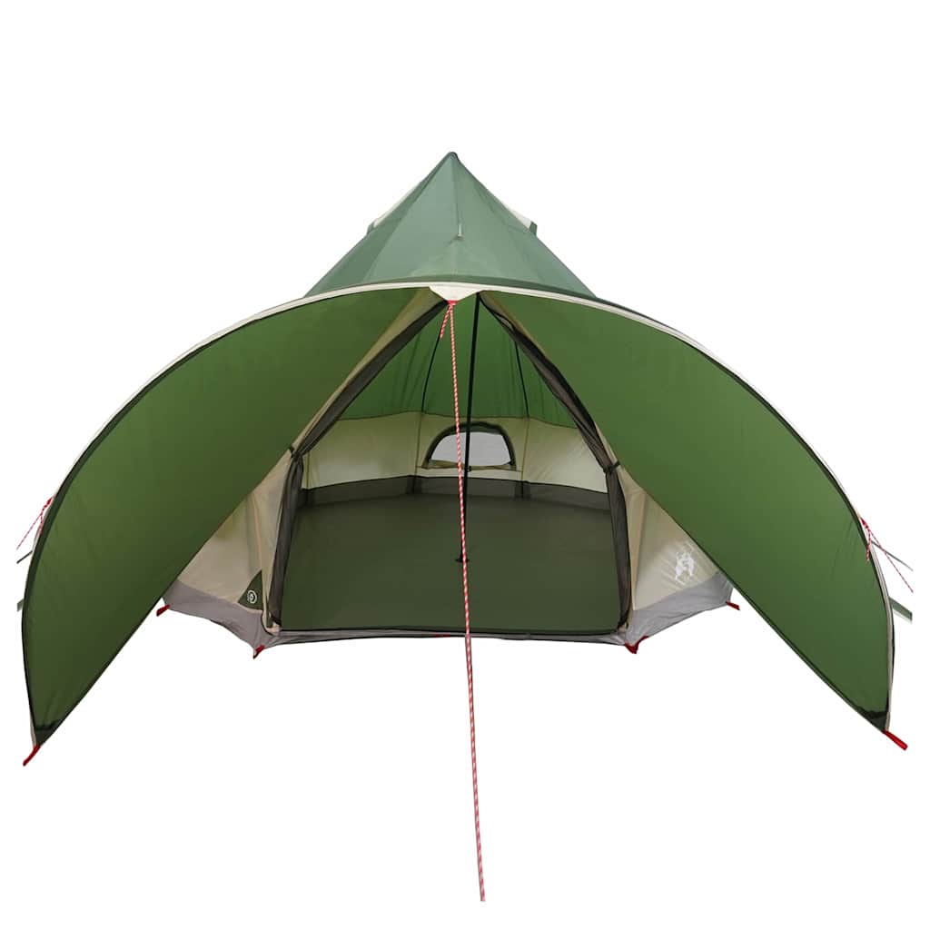 Teepee sátor 5 fő számára zöld és szürke 415 x 415 x 247 cm