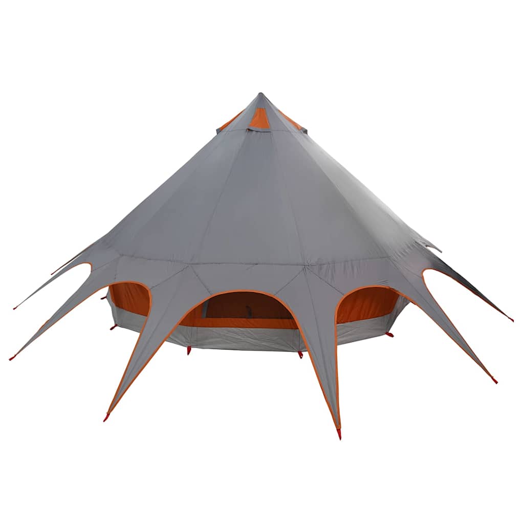 Teepee sátor 5 fő számára szürke és narancs 415 x 415 x 247 cm