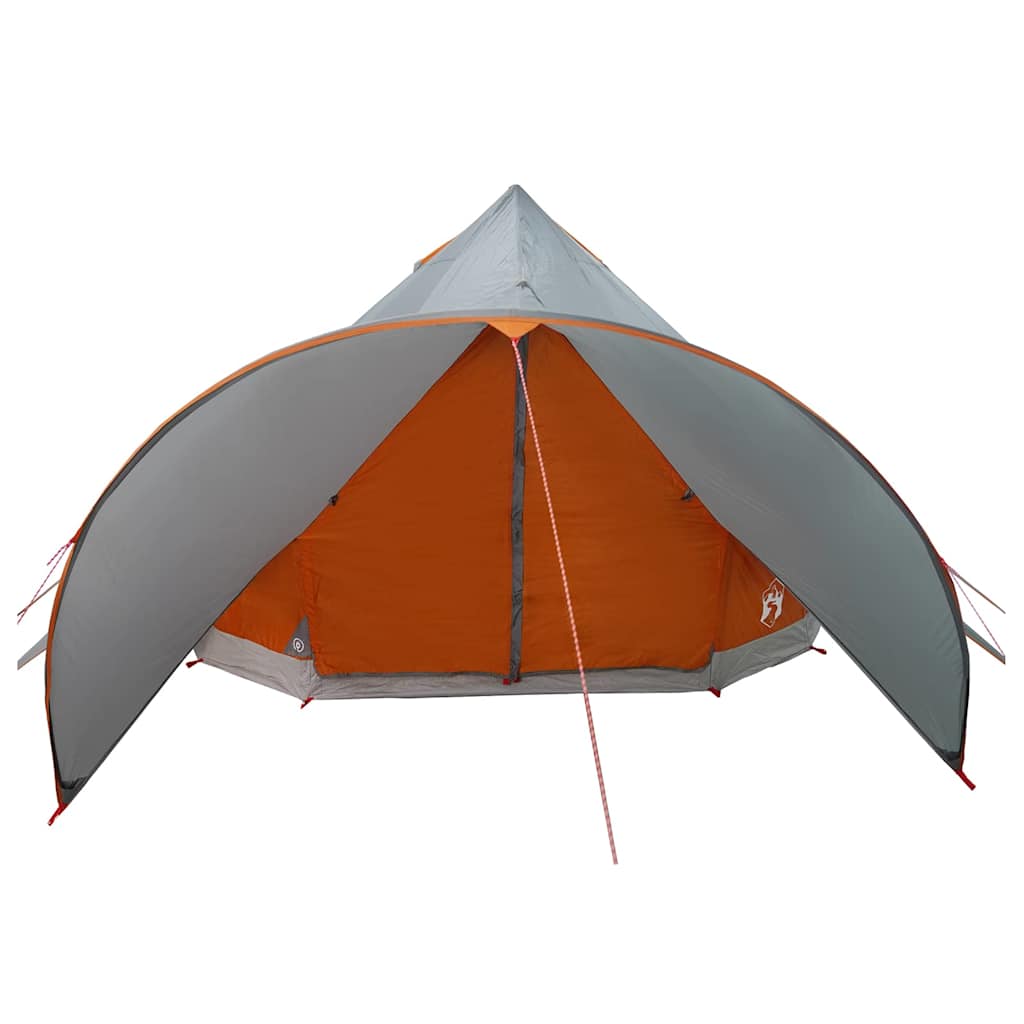 Teepee sátor 5 fő számára szürke és narancs 415 x 415 x 247 cm