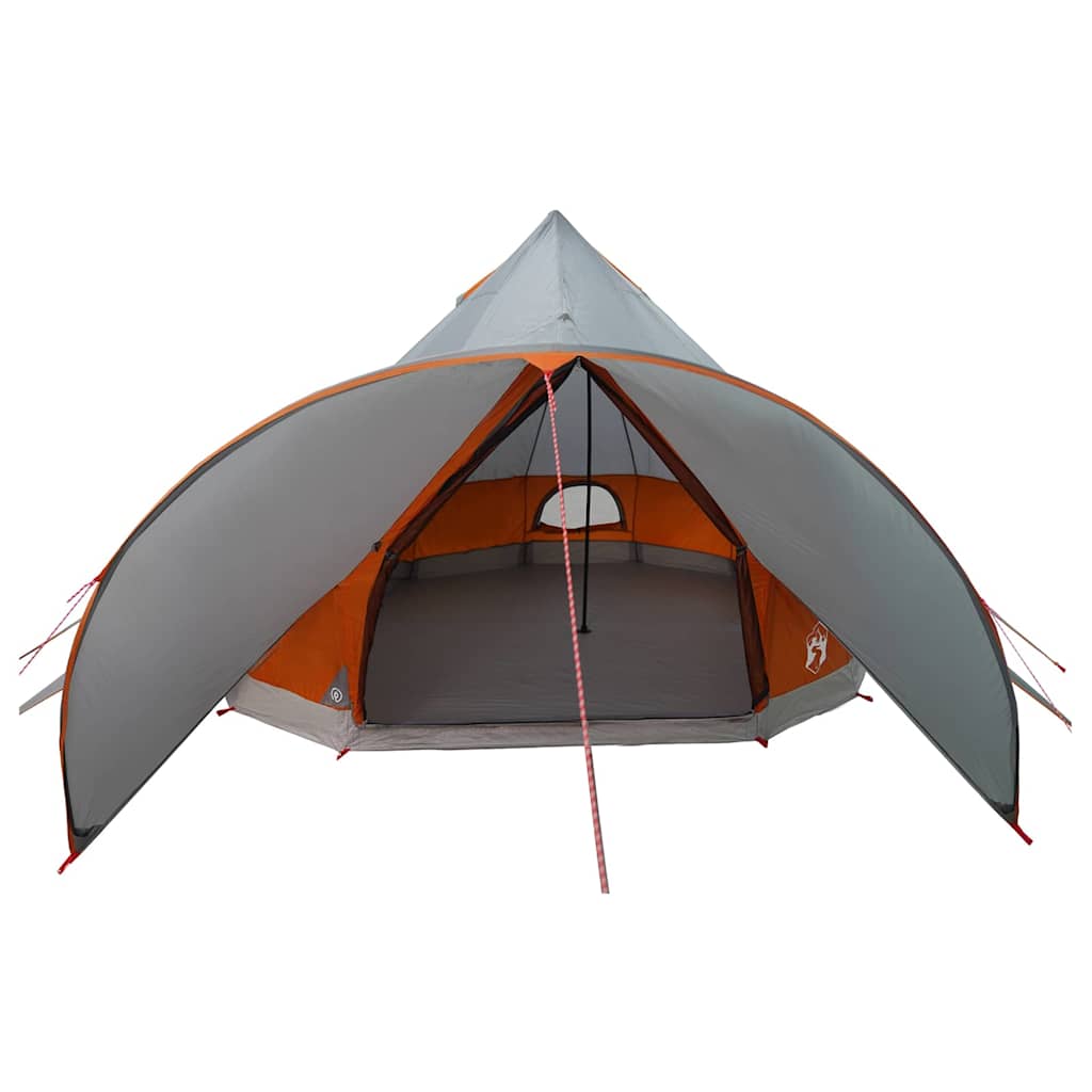 Teepee sátor 5 fő számára szürke és narancs 415 x 415 x 247 cm