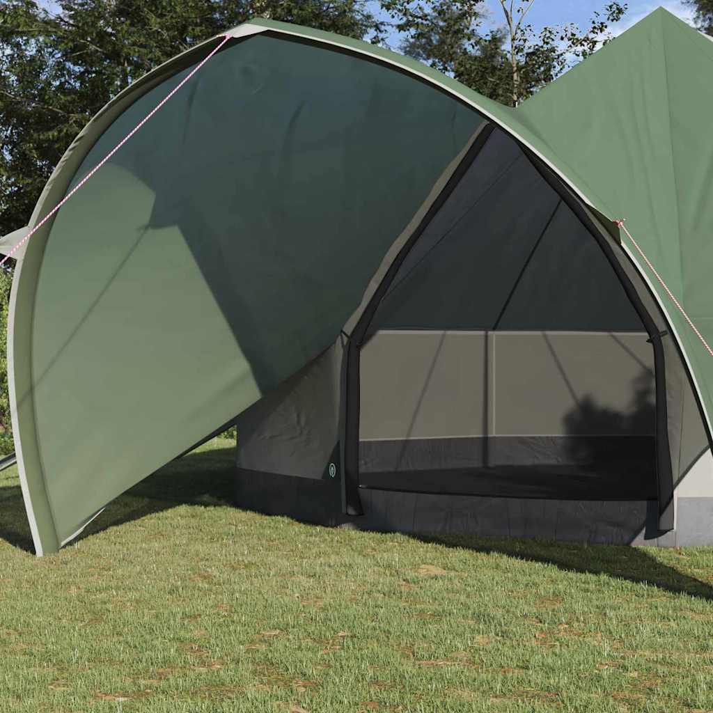 Teepee sátor 7 személyes zöld és szürke 600 x 600 x 347 cm