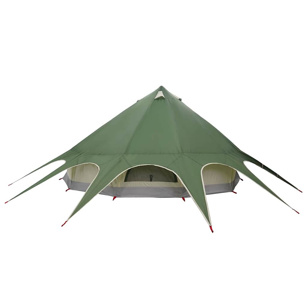 Teepee sátor 7 személyes zöld és szürke 600 x 600 x 347 cm