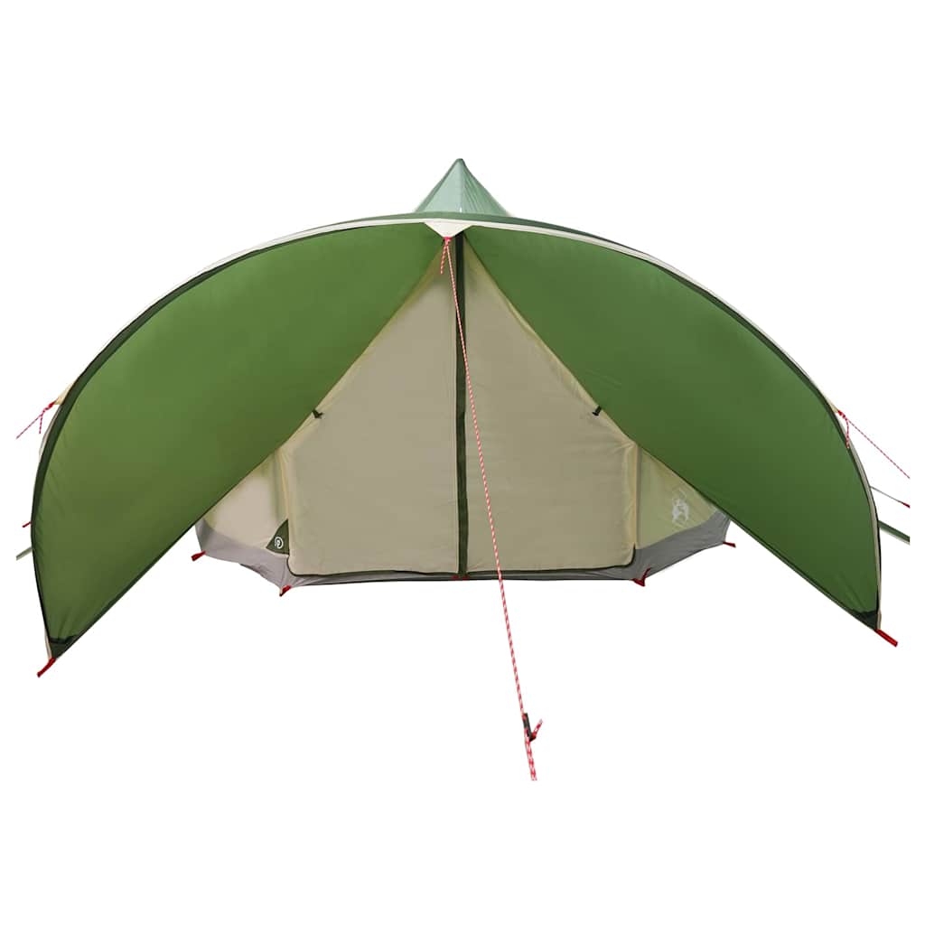 Teepee sátor 7 személyes zöld és szürke 600 x 600 x 347 cm