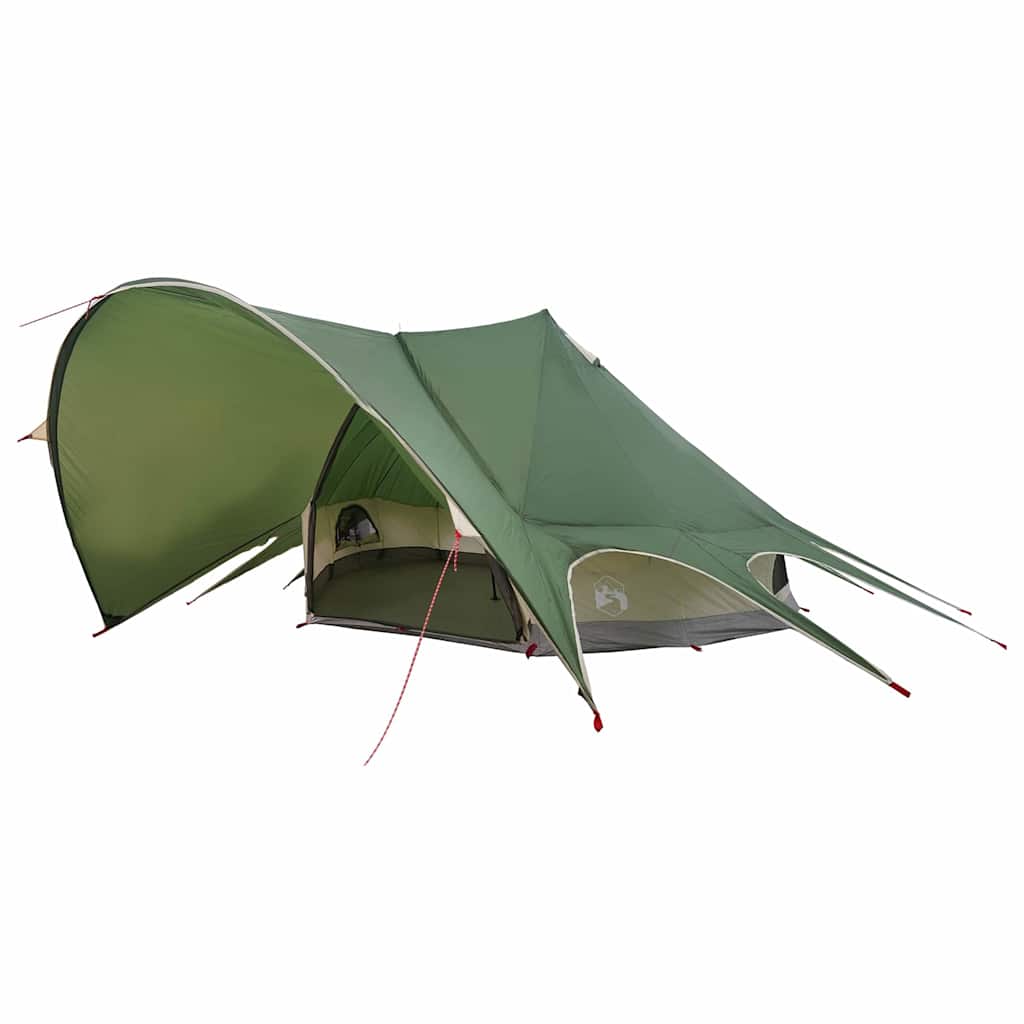 Teepee sátor 7 személyes zöld és szürke 600 x 600 x 347 cm