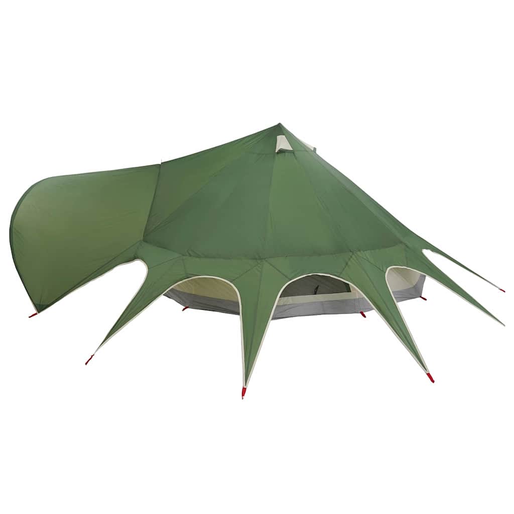 Teepee sátor 7 személyes zöld és szürke 600 x 600 x 347 cm