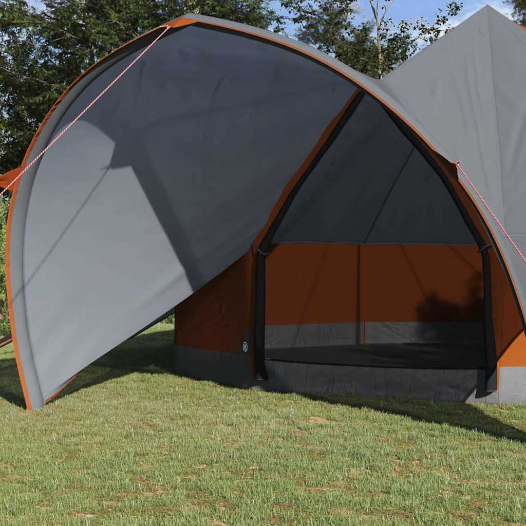 Teepee sátor 7 személyes szürke és narancs 600 x 600 x 347 cm