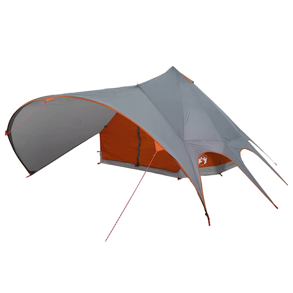 Teepee sátor 7 személyes szürke és narancs 600 x 600 x 347 cm