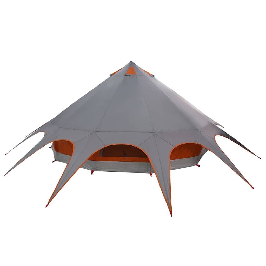 Teepee sátor 7 személyes szürke és narancs 600 x 600 x 347 cm