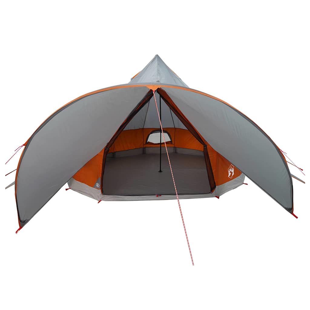 Teepee sátor 7 személyes szürke és narancs 600 x 600 x 347 cm