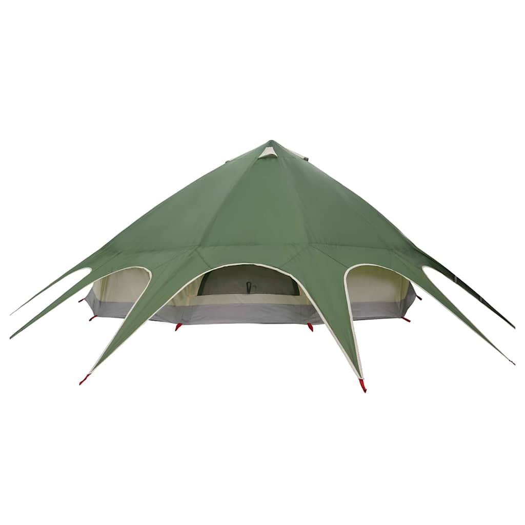 Teepee sátor 9 fős tetővel zöld és szürke 502 x 502 x 297 cm