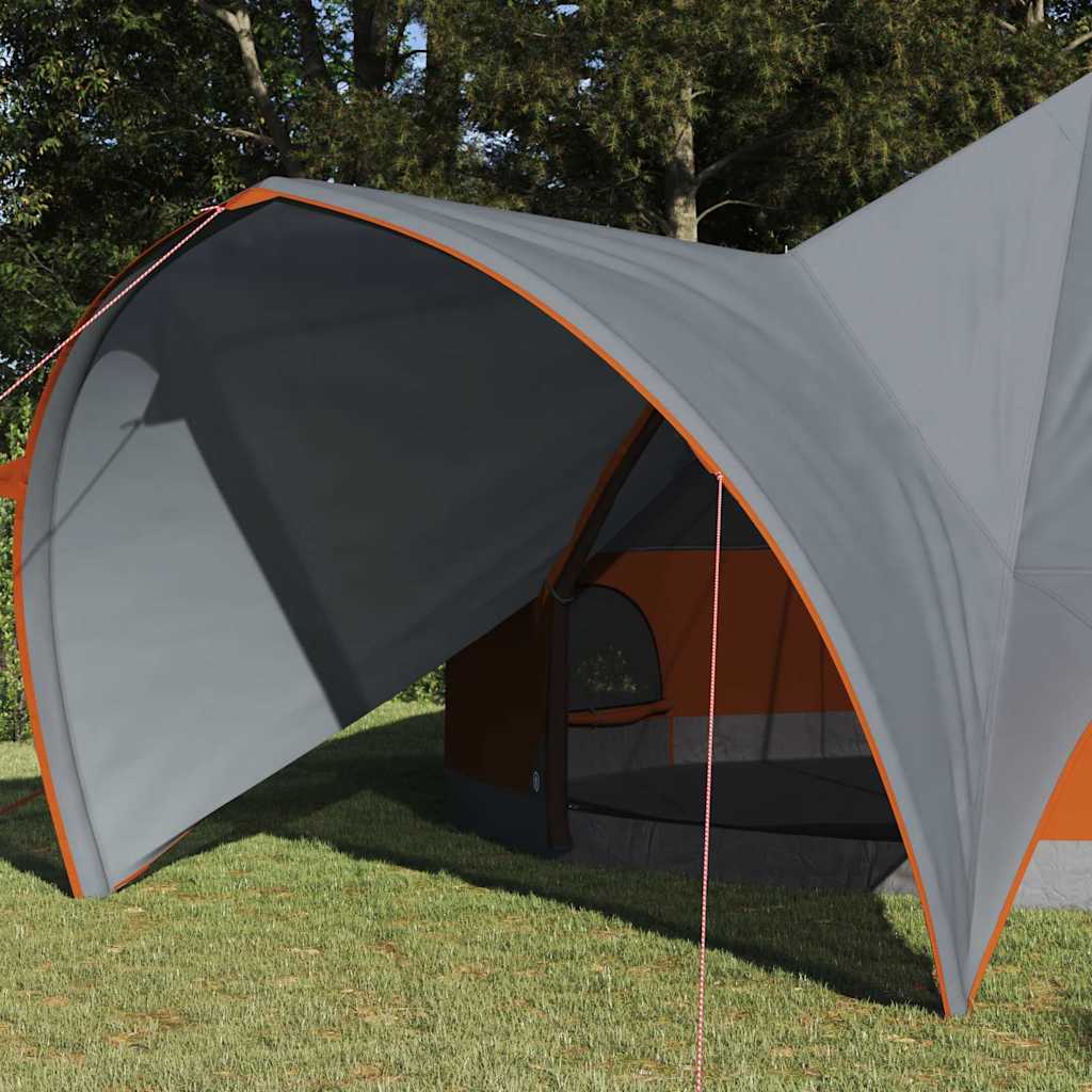 Teepee sátor 9 fős tetővel szürke és narancs 502 x 502 x 297 cm