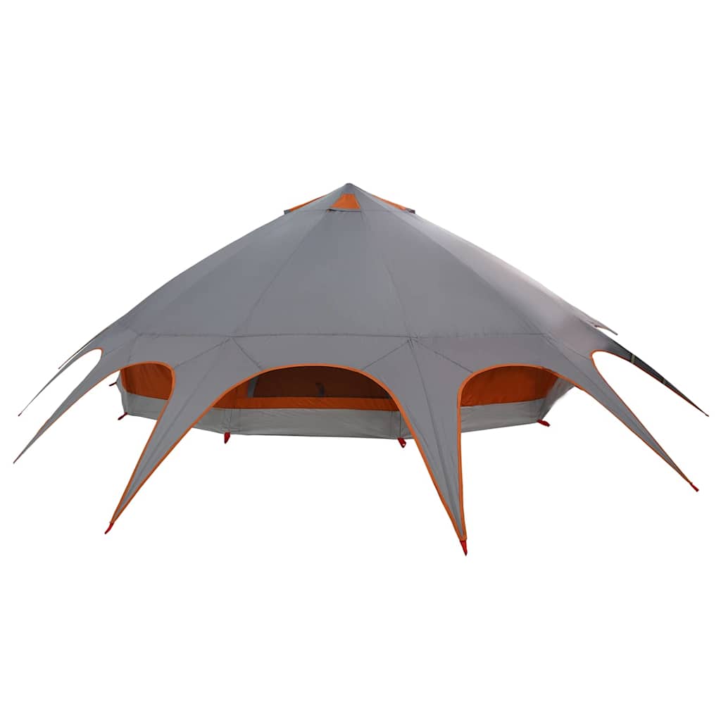 Teepee sátor 9 fős tetővel szürke és narancs 502 x 502 x 297 cm