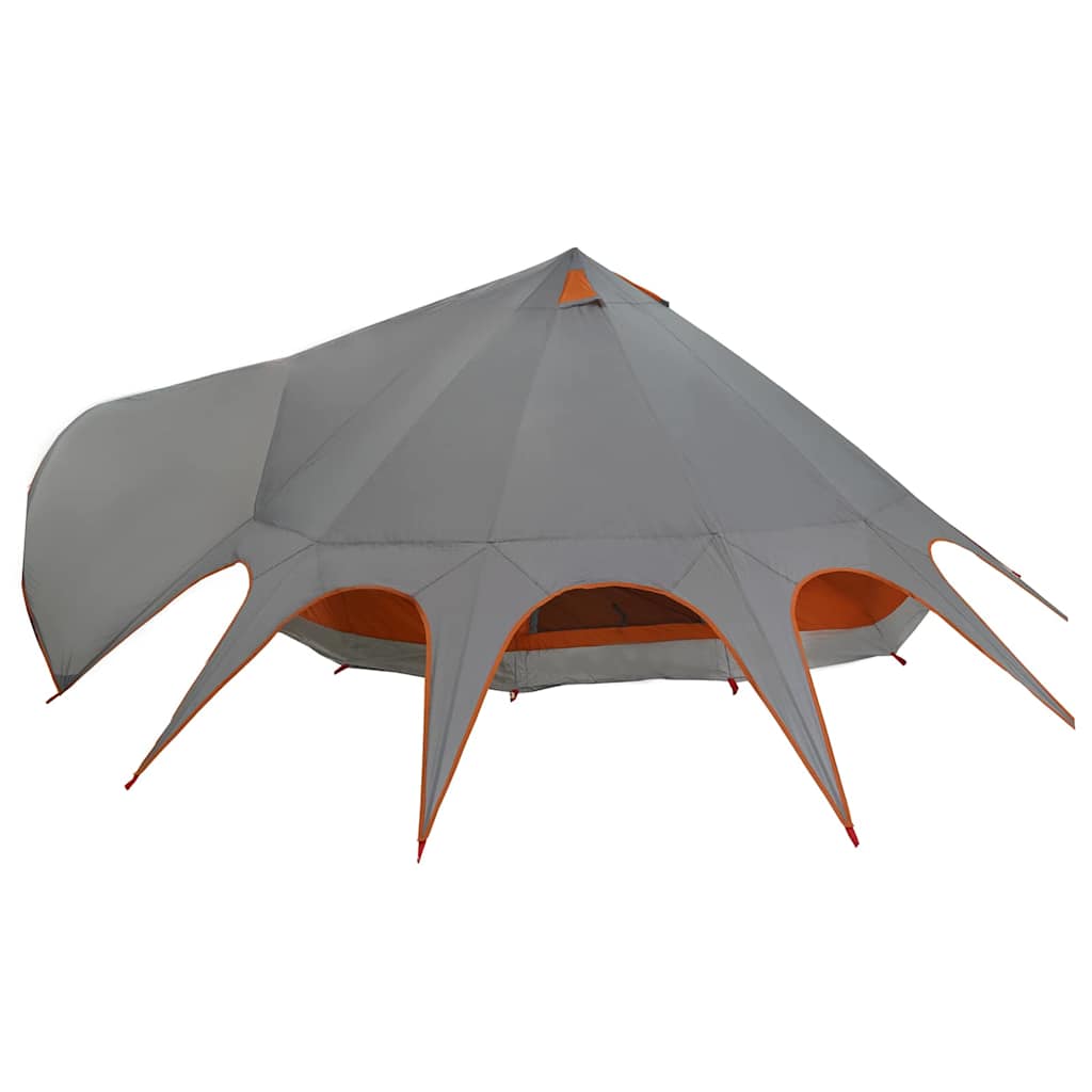 Teepee sátor 9 fős tetővel szürke és narancs 502 x 502 x 297 cm