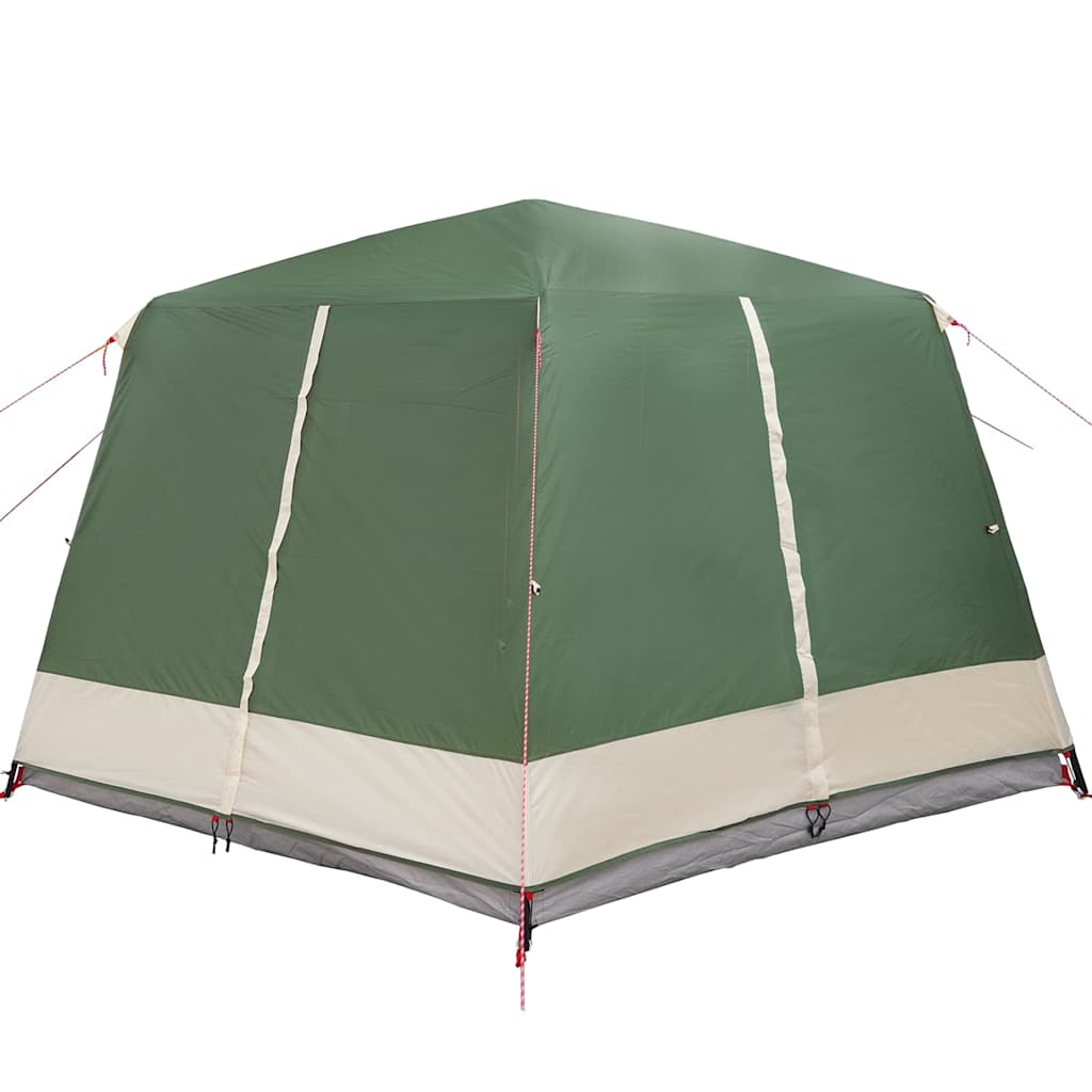 Cabin tent 7-person tetővel tárolóval zöld 400 x 350 x 212 cm
