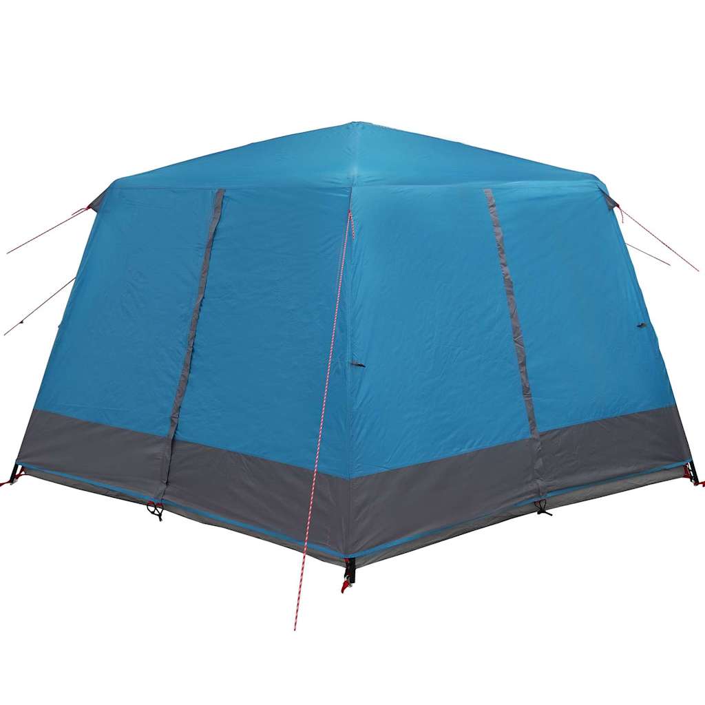 Cabin tent 7-person tetővel tárolóval kék 400 x 350 x 212 cm
