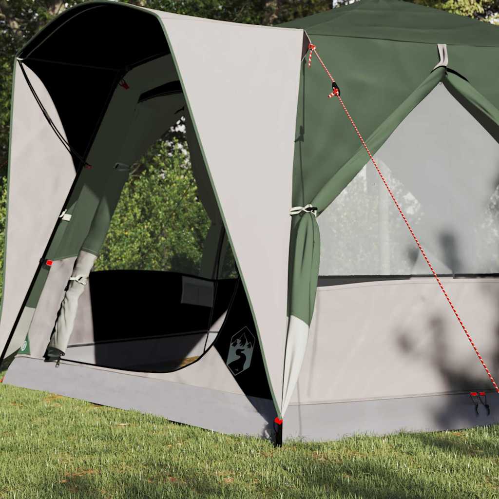 Cabin tent 5-person tetővel zöld és fehér 333 x 317 x 194 cm