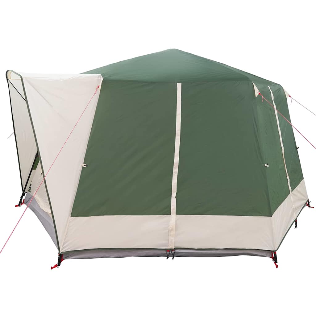 Cabin tent 5-person tetővel zöld és fehér 333 x 317 x 194 cm