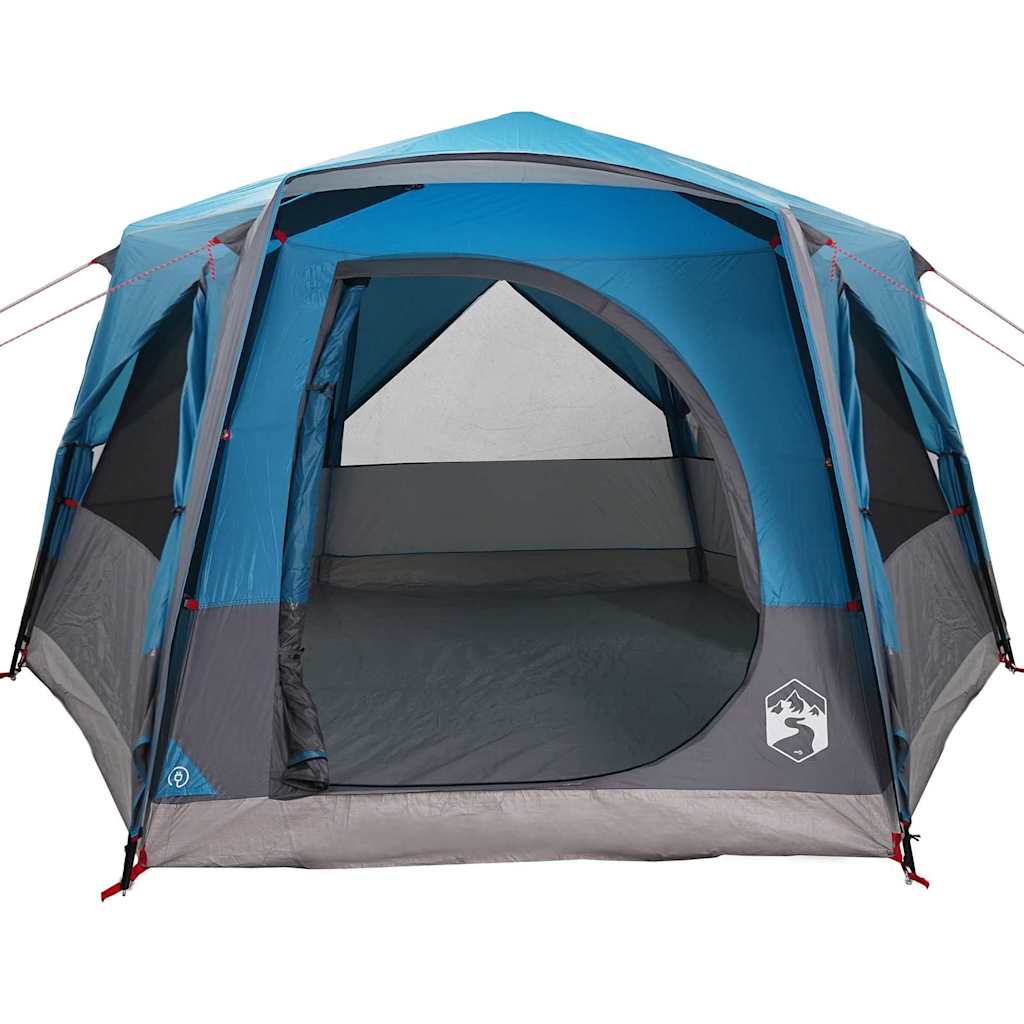Cabin tent 5-person tetővel kék és szürke 333 x 317 x 194 cm
