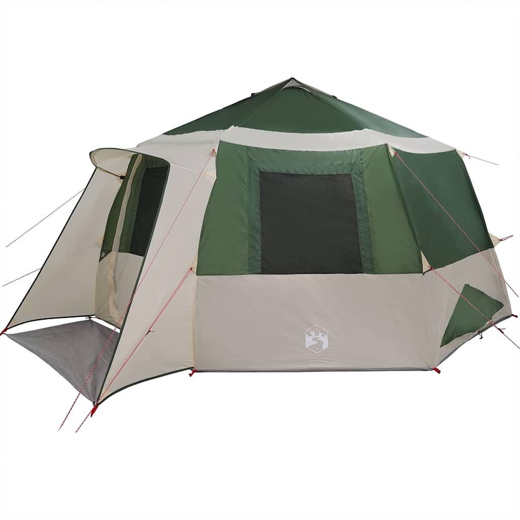 Cabin tent 12-person tetővel zöld és szürke 500 x 500 x 294 cm