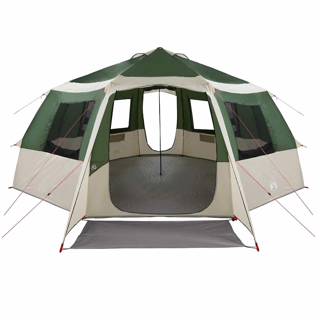 Cabin tent 12-person tetővel zöld és szürke 500 x 500 x 294 cm