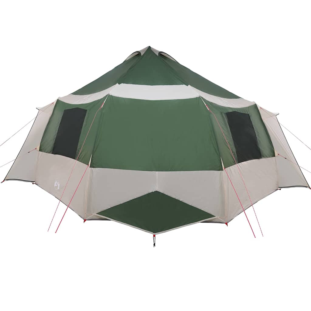 Cabin tent 12-person tetővel zöld és szürke 500 x 500 x 294 cm