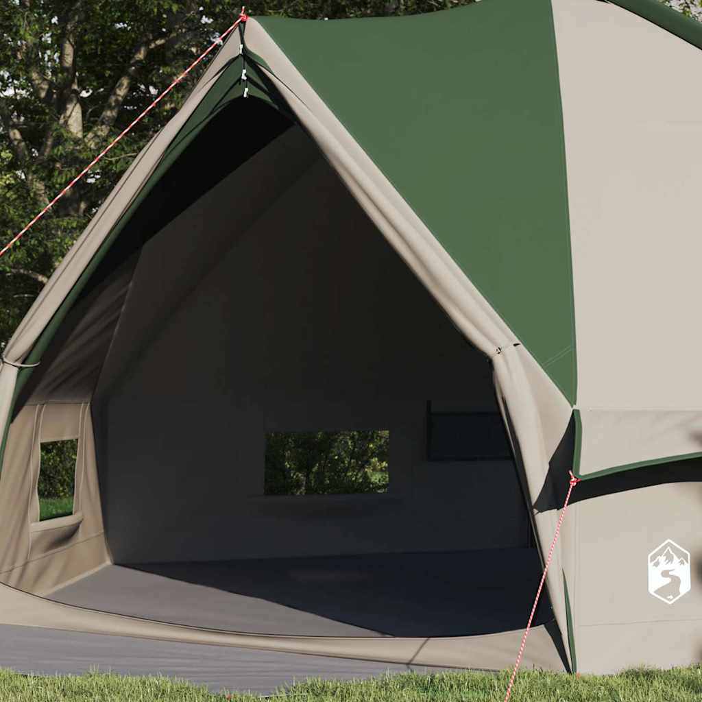 Teepee sátor 10 fős tetővel zöld és fehér 567 x 470 x 242 cm