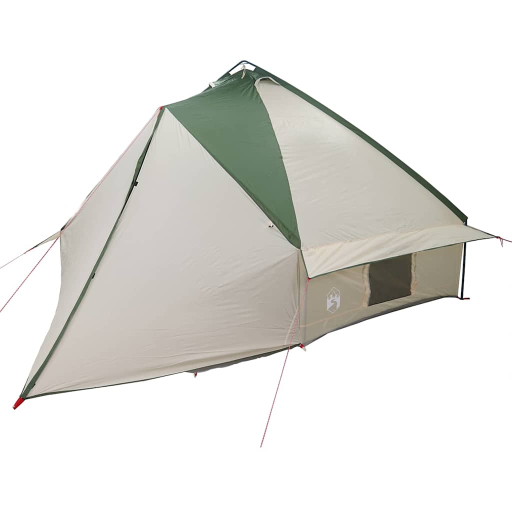 Teepee sátor 10 fős tetővel zöld és fehér 567 x 470 x 242 cm