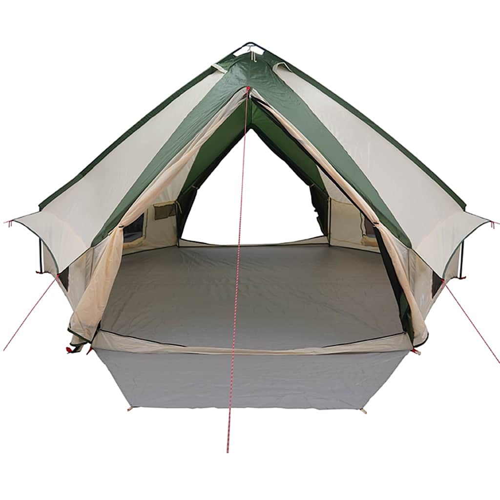 Teepee sátor 10 fős tetővel zöld és fehér 567 x 470 x 242 cm