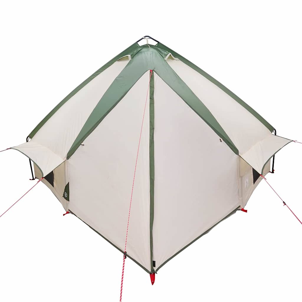 Teepee sátor 8 fős tetővel zöld és fehér 490 x 410 x 210 cm