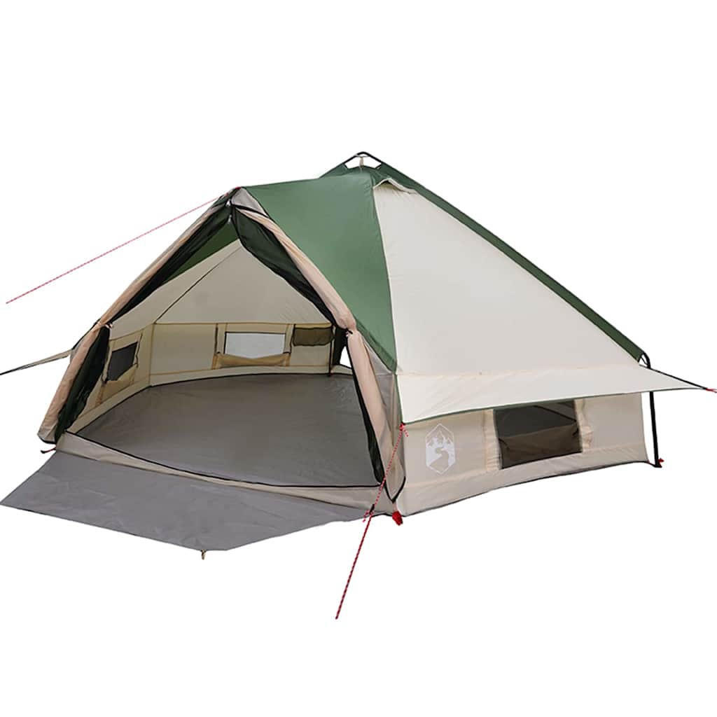 Teepee sátor 8 fős tetővel zöld és fehér 490 x 410 x 210 cm
