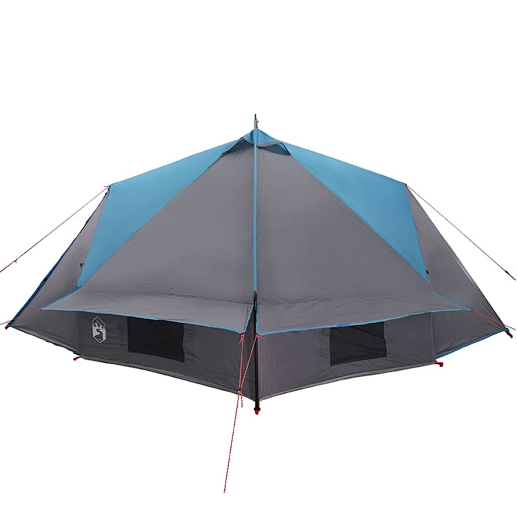 Teepee sátor 8 fős tetővel kék és szürke 490 x 410 x 210 cm