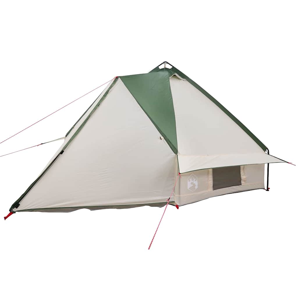 Teepee sátor 6 fő részére zöld és fehér 431 x 366 x 185 cm