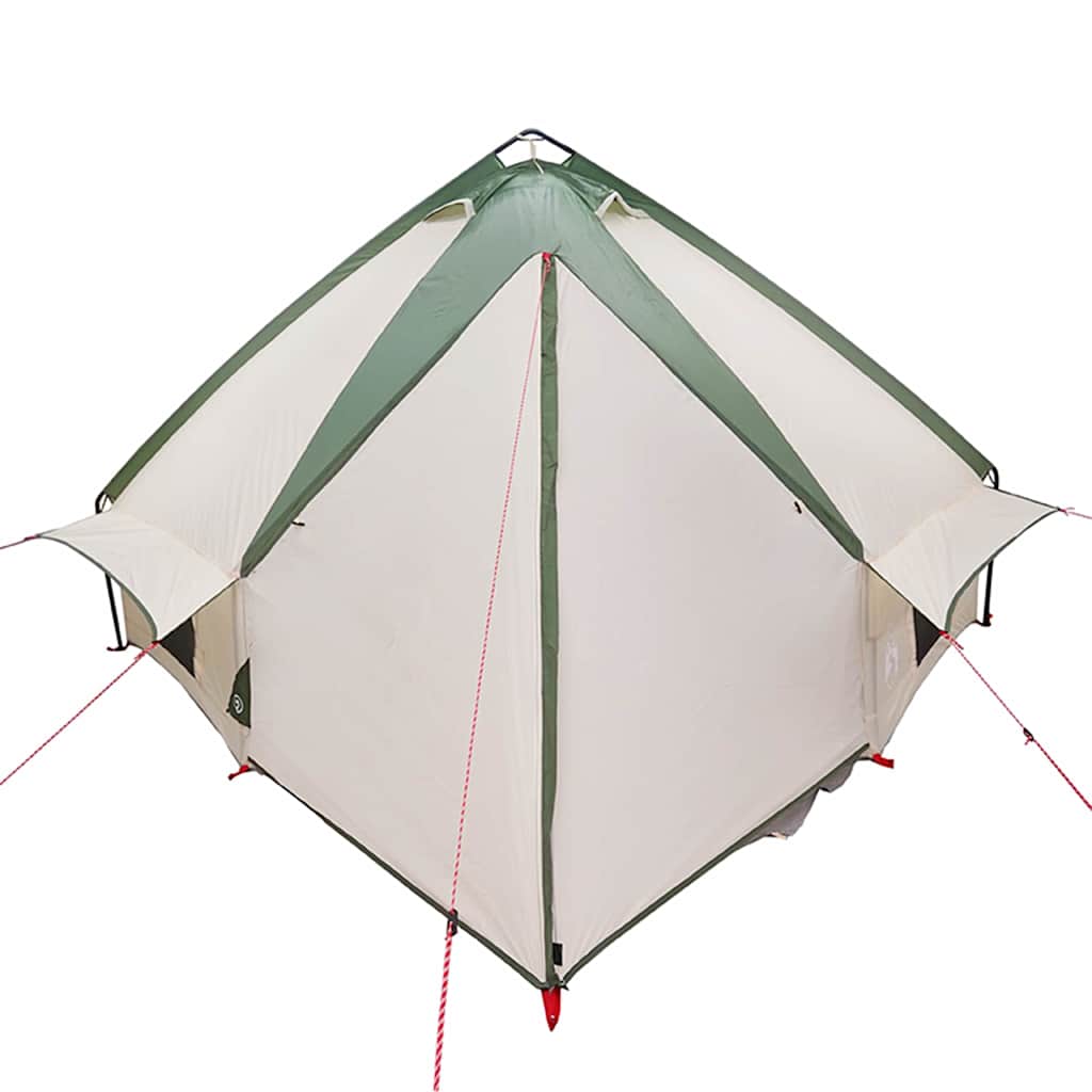 Teepee sátor 6 fő részére zöld és fehér 431 x 366 x 185 cm
