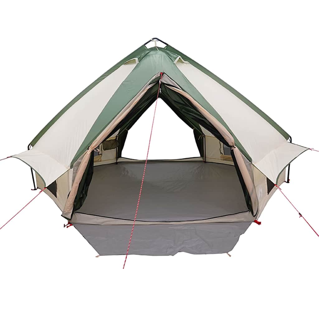 Teepee sátor 6 fő részére zöld és fehér 431 x 366 x 185 cm