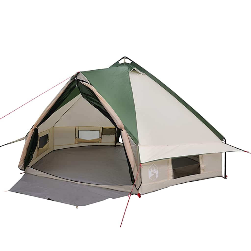 Teepee sátor 6 fő részére zöld és fehér 431 x 366 x 185 cm