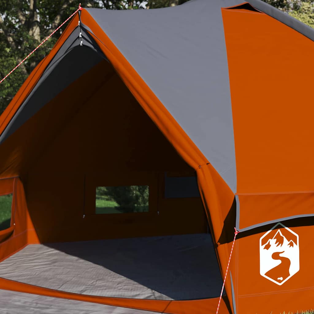 Teepee sátor 6 fős tetővel szürke és narancs 431 x 366 x 185 cm