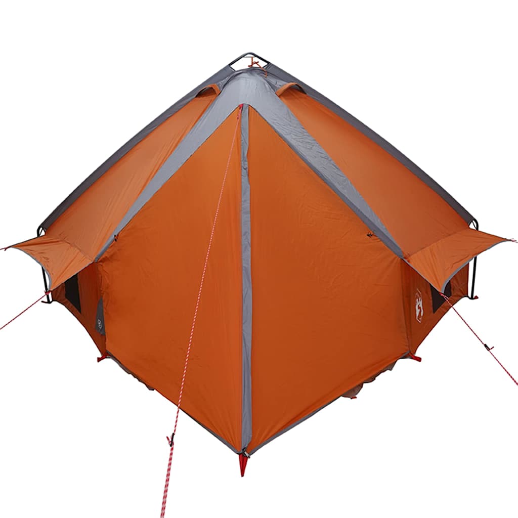 Teepee sátor 6 fős tetővel szürke és narancs 431 x 366 x 185 cm