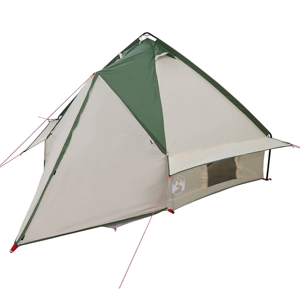 Teepee sátor 4-fős tetővel zöld és szürke 388 x 320 x 169 cm