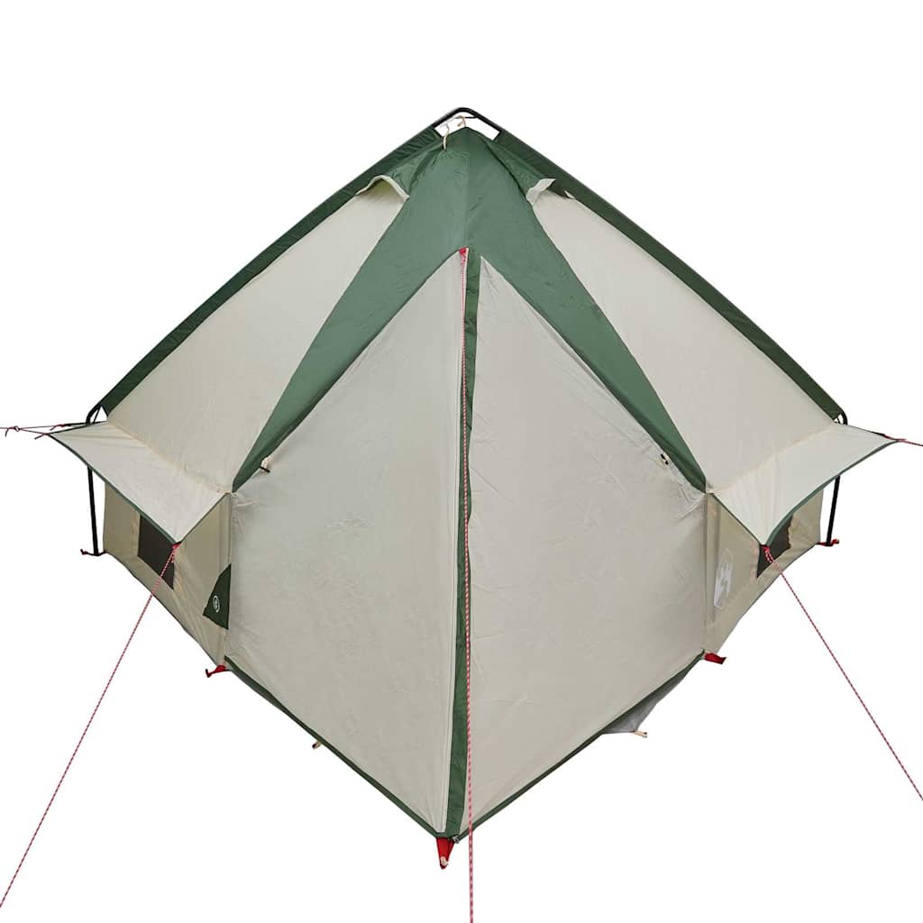 Teepee sátor 4-fős tetővel zöld és szürke 388 x 320 x 169 cm
