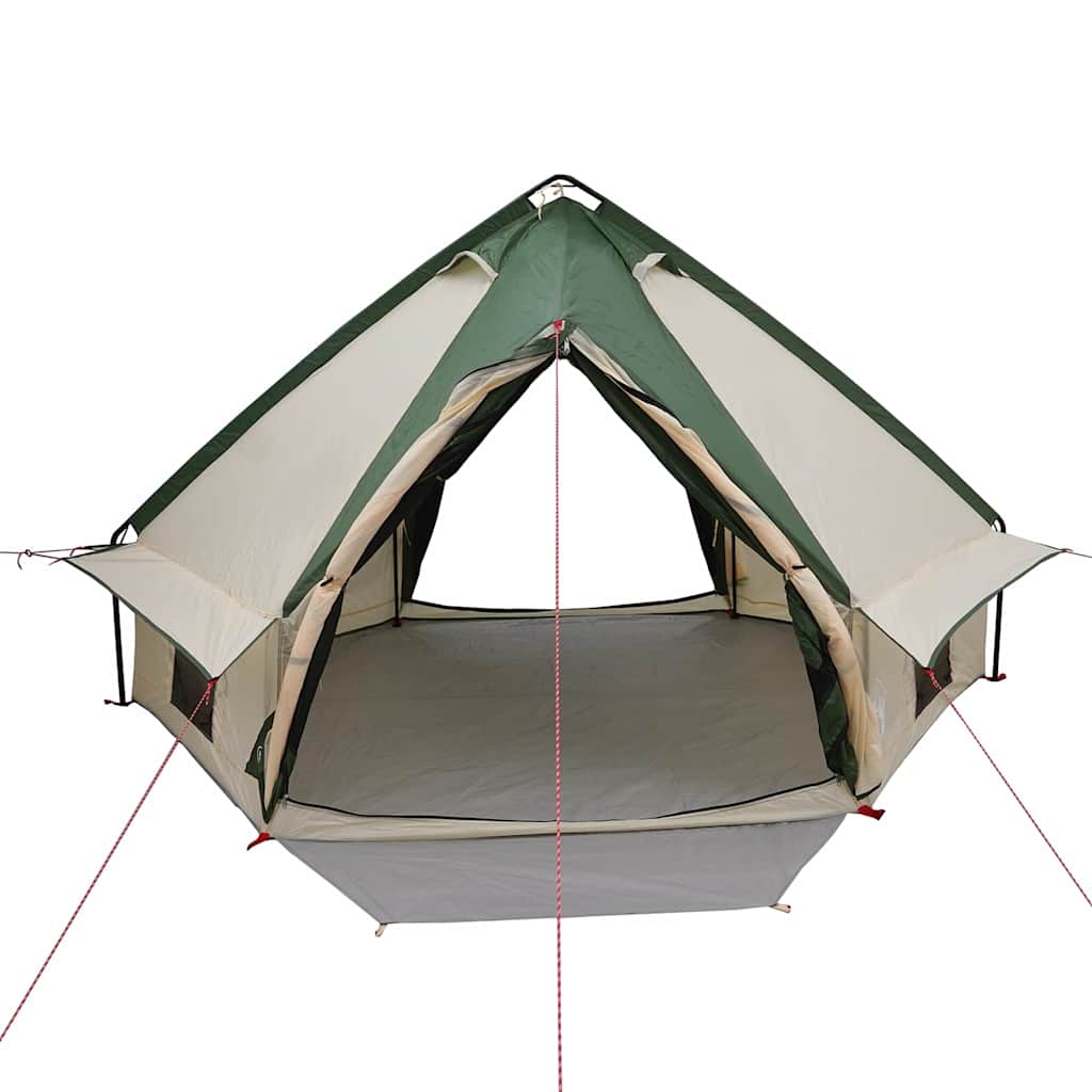 Teepee sátor 4-fős tetővel zöld és szürke 388 x 320 x 169 cm