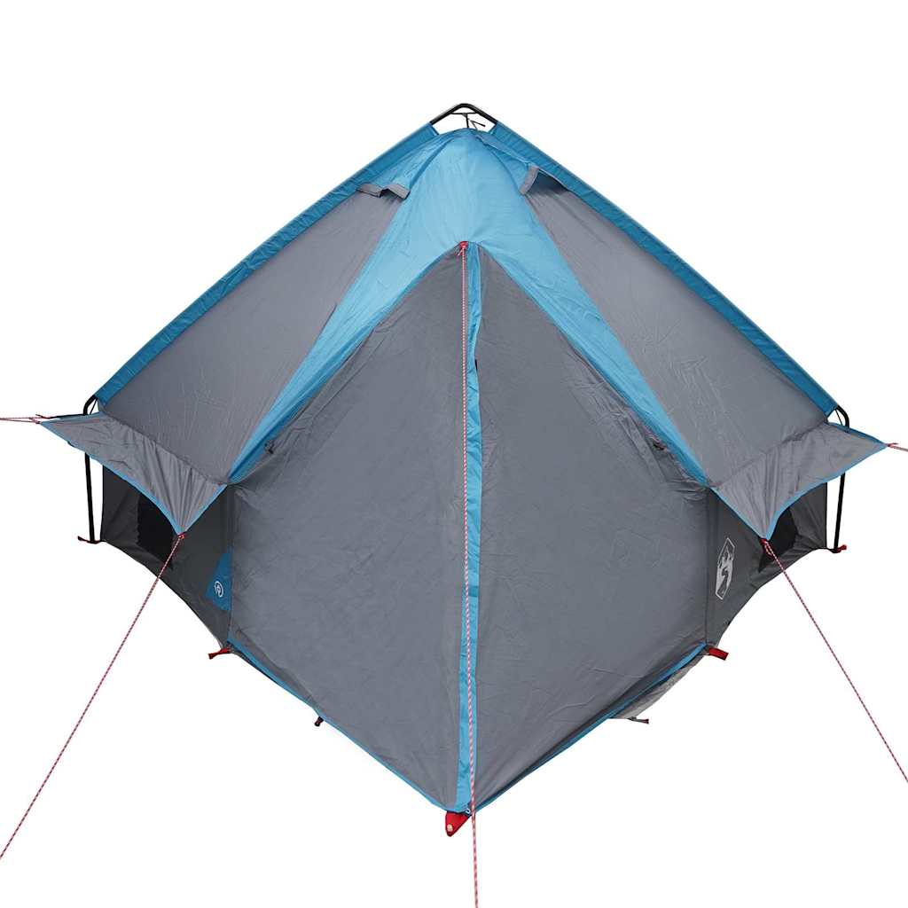 Teepee sátor 4-fős tetővel kék és szürke 388 x 320 x 169 cm